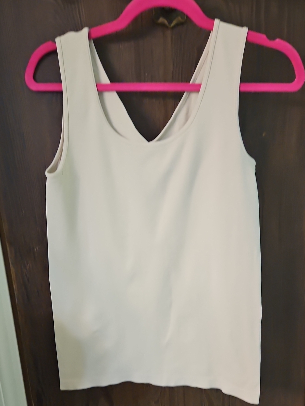 Tahari Cream V-Neck Sleeveless Shapewear Top